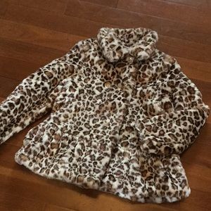 Gymboree Leopard Faux Fur Coat